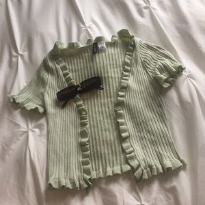 ⚡️2 FOR 25$⚡️ Sage green short sleeve cardigan